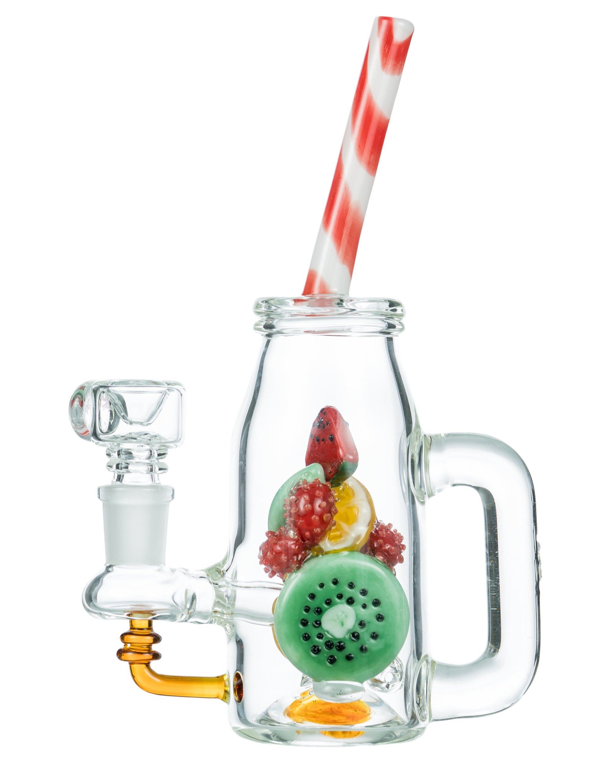 Bong with clear glass handle