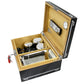 Fully Stocked Stylish Durable Black Humidor Box Flower Power Packages 