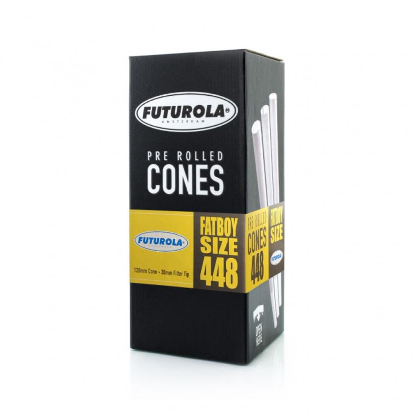 Futurola - Fatboy Bulk Cones - 120mm Cone & 30mm Filter tip (448 count) Flower Power Packages Classic White 