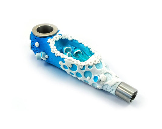 Gadzyl Mushroom Smoking pipe Light Blue Flower Power Packages 