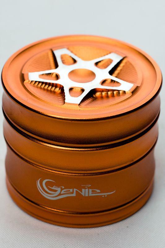 Genie 5 spoke rims aluminium grinder Flower Power Packages Orange-4279 