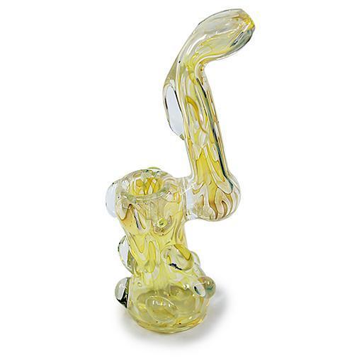Glass Bubbler - Yellow Smoke Bubbler (6") Flower Power Packages 