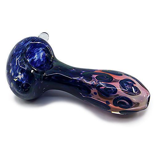 Glass Hand Pipe - Blue Lava (4") Flower Power Packages 