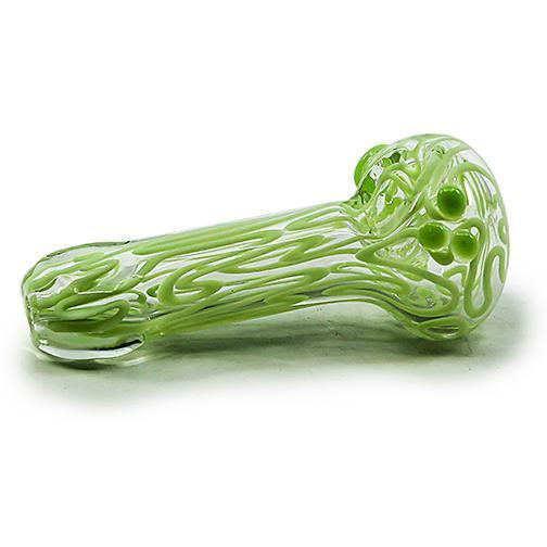 Glass Hand Pipe - Slime Swirl (3.5") Flower Power Packages 