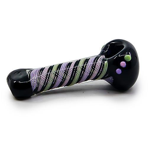Glass Hand Pipe - Spooky Swirl (4.25") Flower Power Packages 
