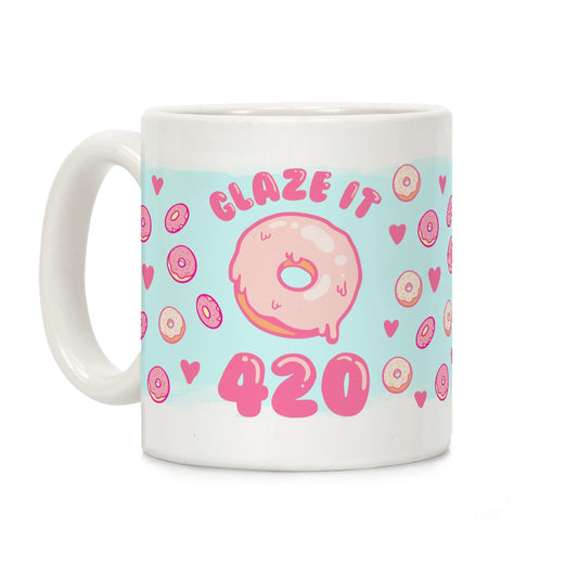Glaze It 420 Donut Ceramic Coffee Mug by LookHUMAN Flower Power Packages 