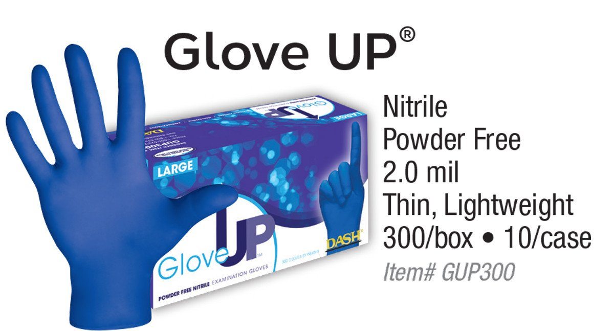 GloveUp Nitrile 300 Exam Gloves (Case) at Flower Power Packages