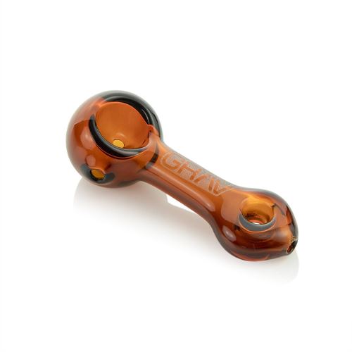 GRAV Labs 3" - UHPF - Mini Spoon w/ Doughnut Mouthpiece Flower Power Packages Amber 