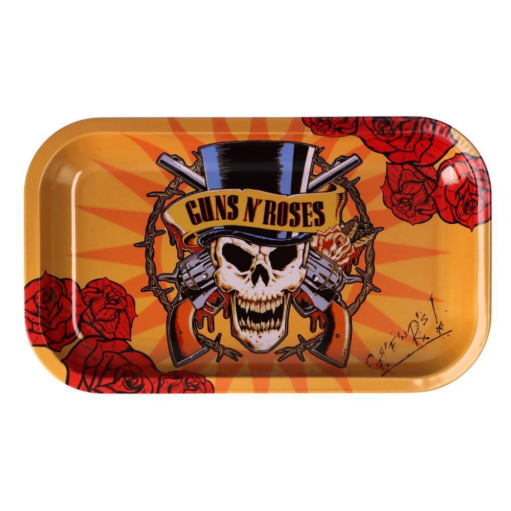Guns N Roses - Roses Rolling Tray - Small Or Medium (1 Count) Flower Power Packages Medium 