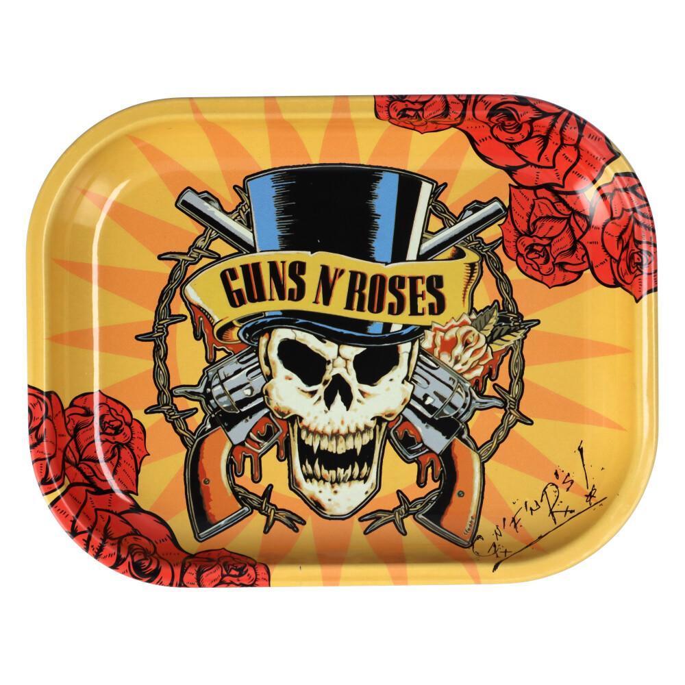 Guns N Roses - Roses Rolling Tray - Small Or Medium (1 Count) Flower Power Packages Small 