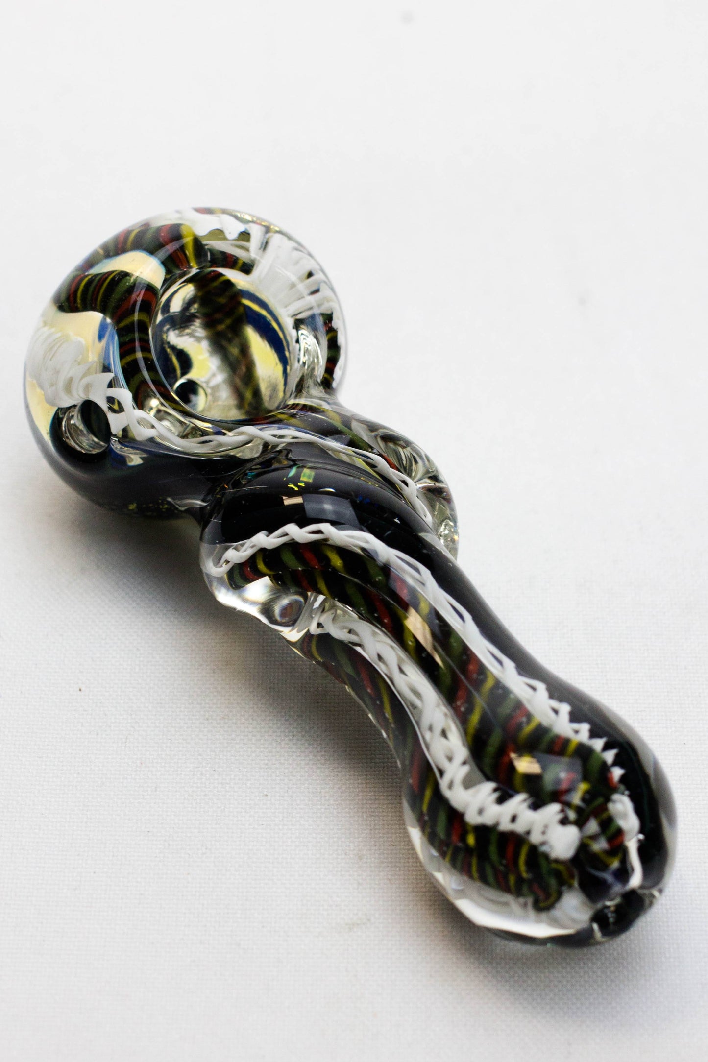 Heavy dichronic Glass Spoon Pipe Flower Power Packages 
