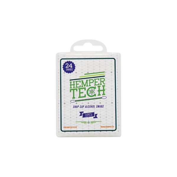 Hemper Tech Snap Cap Alcohol Swabs - 18 Pack Display - 24 Pack Swabs Per Pack Flower Power Packages 