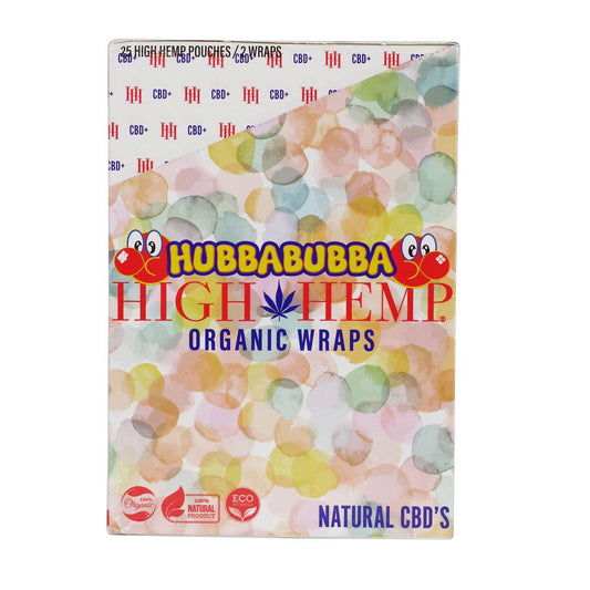 High Hemp Hubba Bubba Organic Wraps (25 Count) Flower Power Packages 