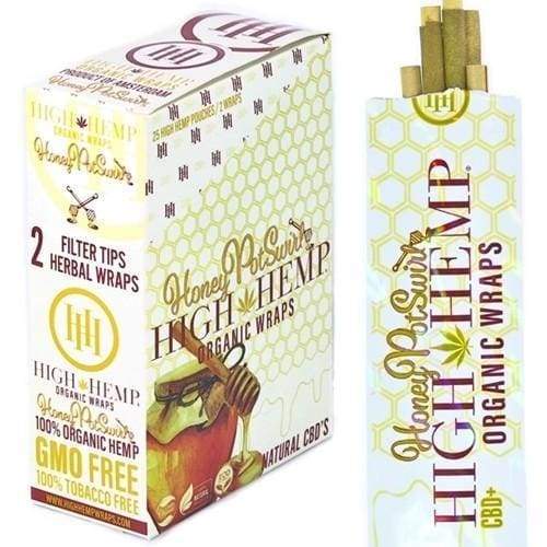 High Hemp Organic Wraps Honey (25 Count) Flower Power Packages 