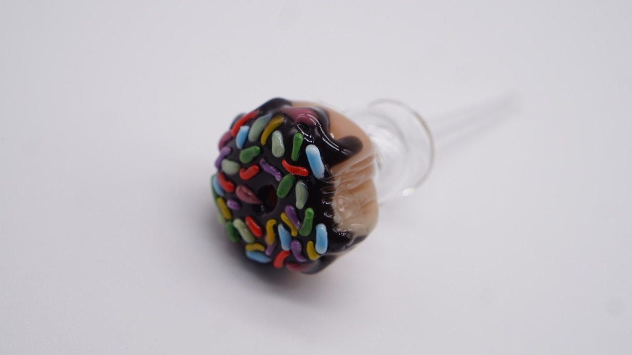 Honey Straw Sprinkle Donut  Glass Pipe at Flower Power Packages