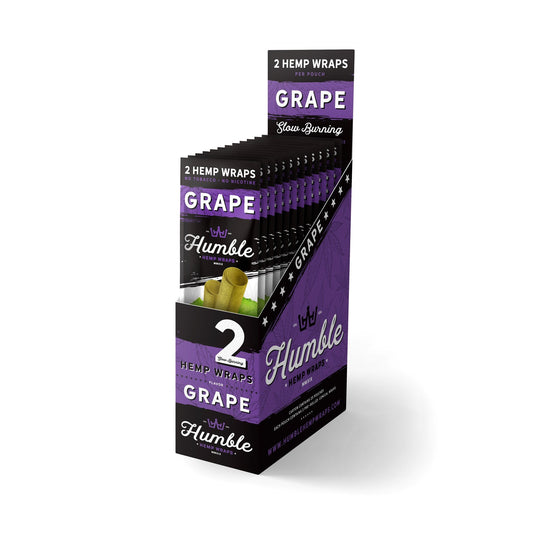 Humble Hemp Wraps - Grape Flavor - 25 Pack Flower Power Packages 