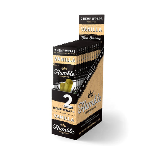 Humble Hemp Wraps - Vanilla Flavor - 25 Pack Flower Power Packages 