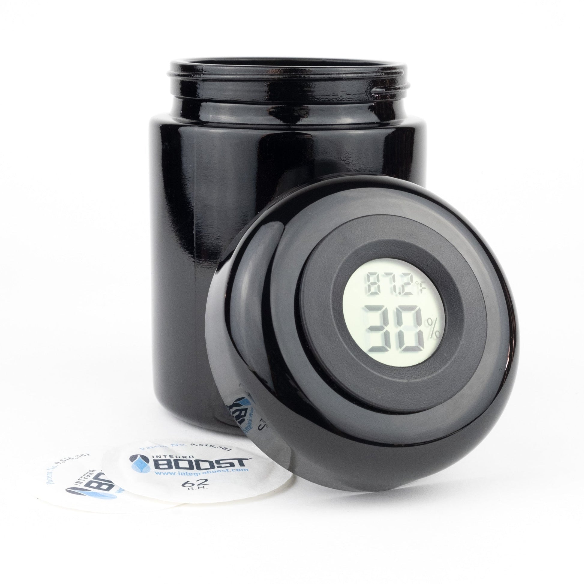Hygrometer Digital Sensor Smell Proof UV Stash Jar (Humidity & Temperature) Flower Power Packages 