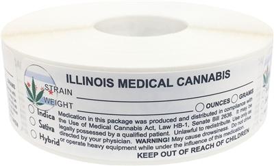 Illinois Medical Cannabis Warning Labels at Flower Power Packages
