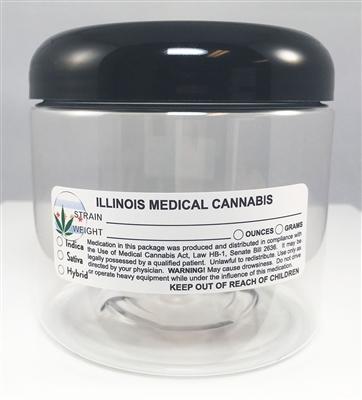 Illinois Medical Cannabis Warning Labels at Flower Power Packages