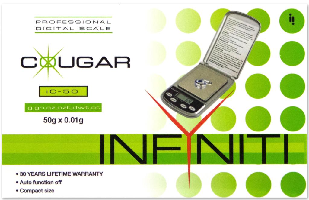 Infyniti IC50 Cougar Scale 50G X 0.01G (1 Count) Flower Power Packages 