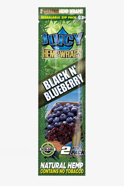 Juicy Jay's Hemp Wraps-2 Packs Flower Power Packages Black and blueberry 