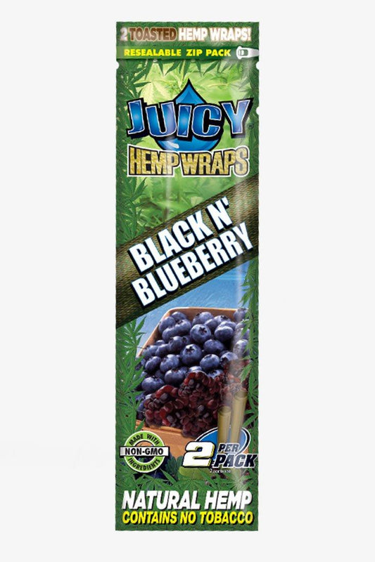 Juicy Jay's Hemp Wraps Flower Power Packages Black and blueberry 