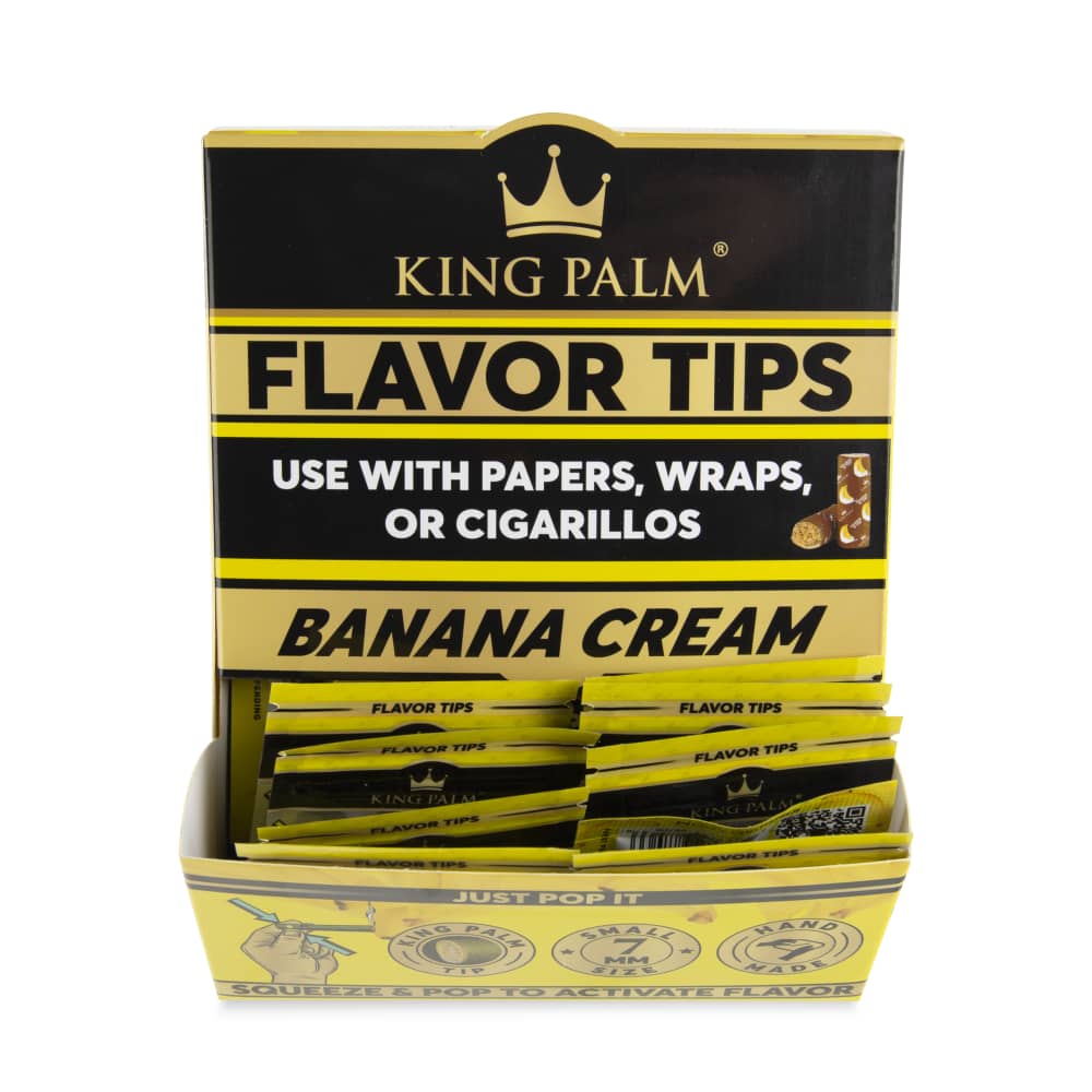 King Palm Flavored Tips 2pk Pouch - Various Flavors - (50ct Display) Smoke Drop Banana Cream 