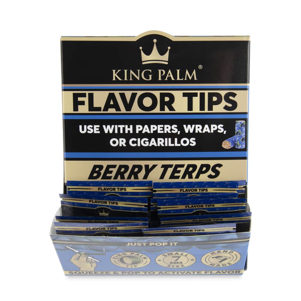 King Palm Flavored Tips 2pk Pouch - Various Flavors - (50ct Display) Smoke Drop Berry Terps 