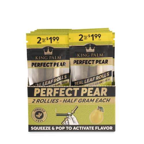 King Palm Perfect Pear Wraps - 2 Rollie Rolls (20ct) Smoke Drop 