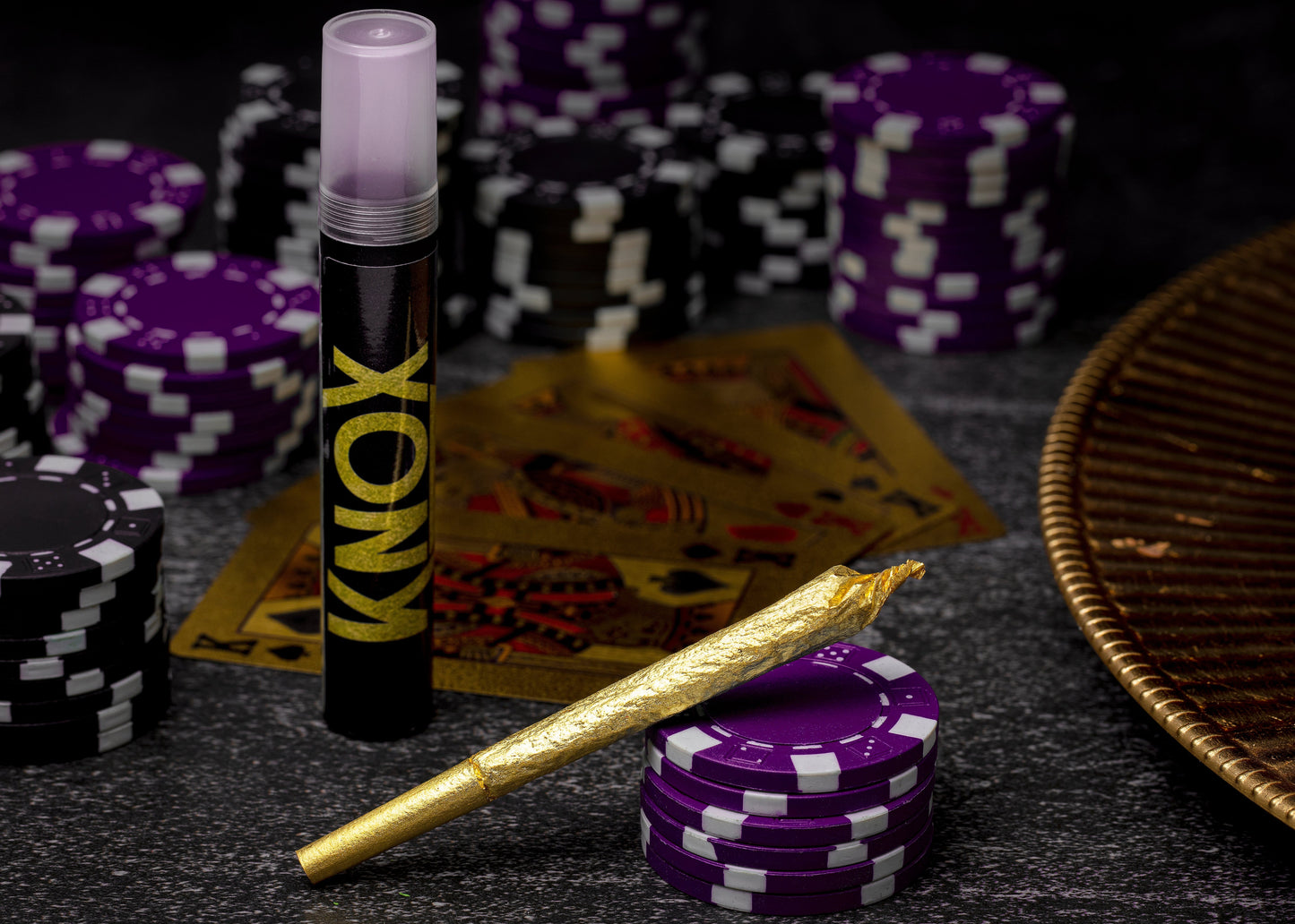 Knox 24K Gold King Size Cone Smoke Drop 