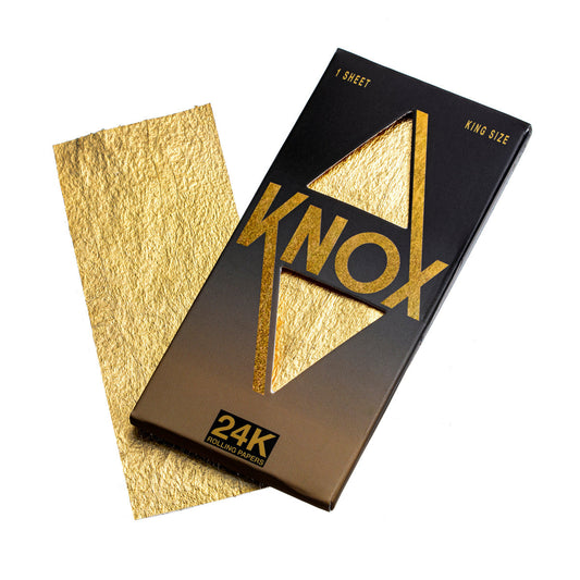 Knox 24K Gold Rolling Paper King Size 1 Sheet Pack Smoke Drop 