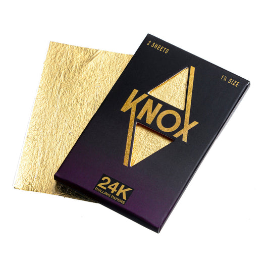 Knox 24K Gold Rolling Paper Standard Size 2 Sheet Pack Smoke Drop 