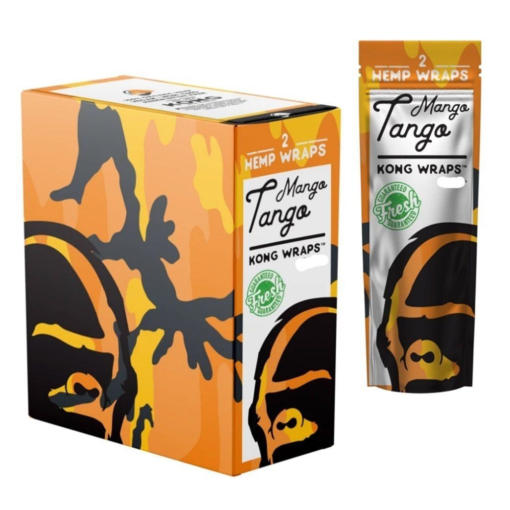 Kong Wraps Hemp Blunt Wraps - Various Flavors Available (1 Count) Flower Power Packages Mango Tango 