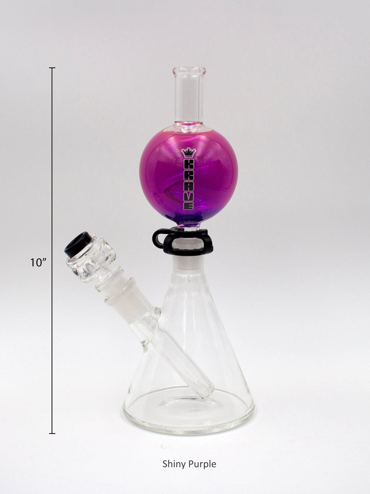 Krave Glass Beaker Orb Flower Power Packages Purple Galaxy Dust 