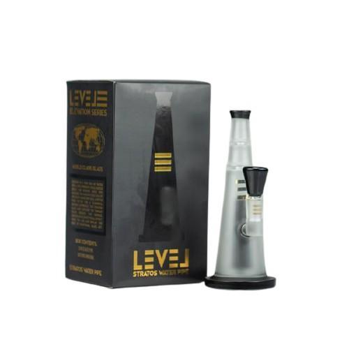 Level Stratos Water Pipe 1 Count - (Various Colors) Flower Power Packages Black 