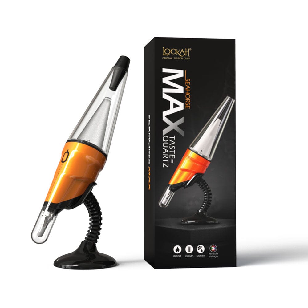 Lookah Seahorse Max Electric Dab Pen w/Perc Smoke Drop Seahorse Max Orange 
