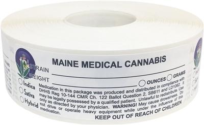 Maine Medical Cannabis Warning Labels at Flower Power Packages
