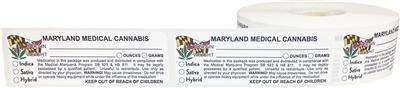 Maryland Medical Cannabis Warning Labels at Flower Power Packages