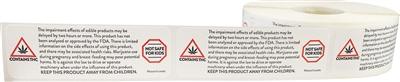 Massachusetts Cannabis Edible Impairment Warning Labels at Flower Power Packages