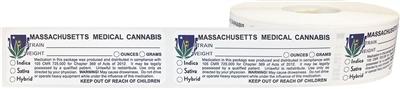 Massachusetts Medical Cannabis Warning Labels at Flower Power Packages