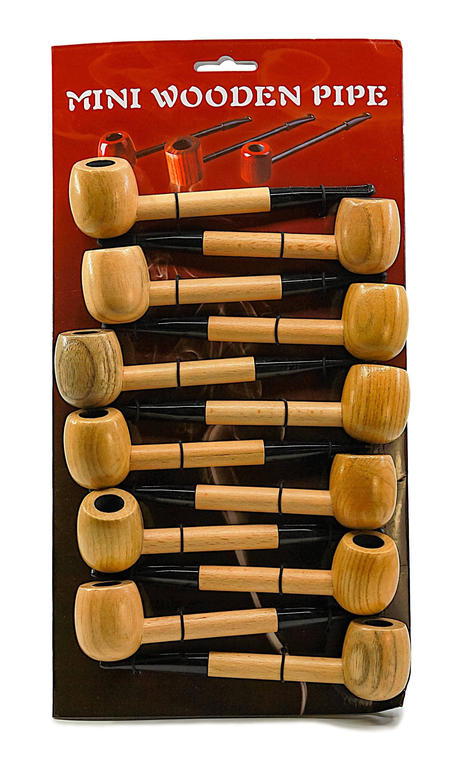 Mini Wooden Pipes (6")(Pack of 12) Flower Power Packages 