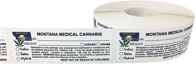 Montana Medical Cannabis Warning Labels at Flower Power Packages