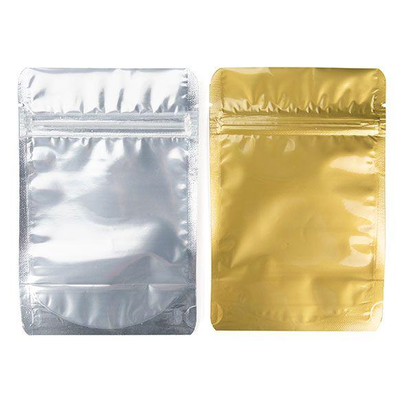 Mylar Bag Gold/Clear - 1/4 Oz Bag - 7 Grams All Counts Flower Power Packages 