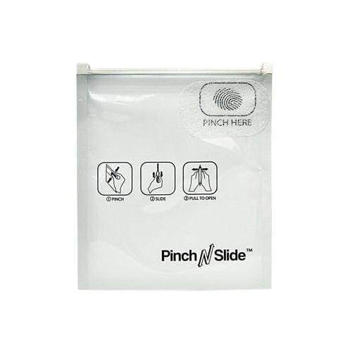 Mylar Pinch N Slide Exit Bags Child Resistant 3.4" x 3.7" - 1 Gram - White (50, 100, or 250 Count) Flower Power Packages 