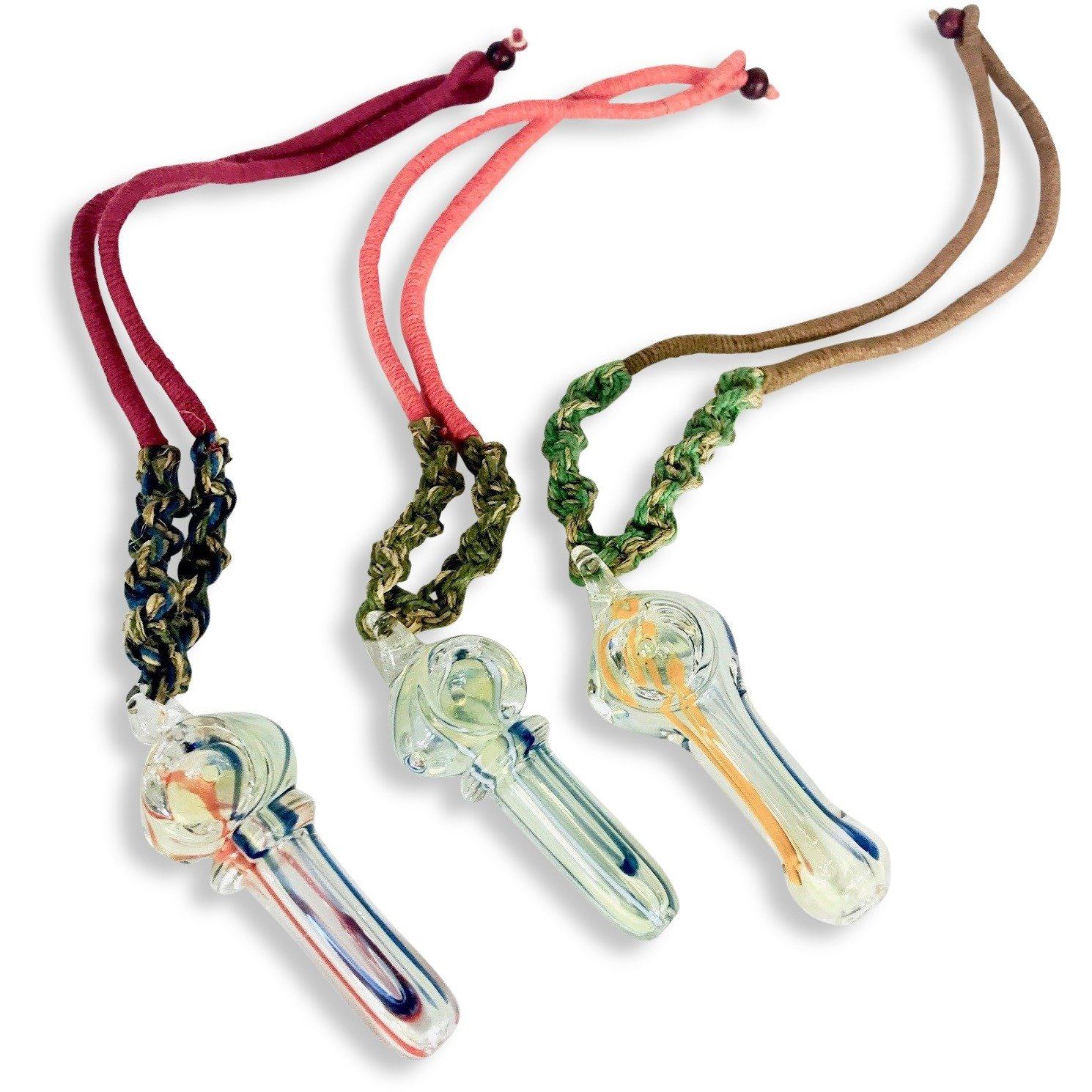 Necklace Glass Pipe (2.5" Pipe) Flower Power Packages 
