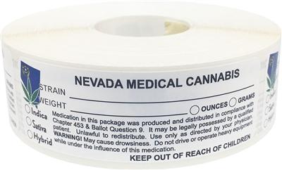 Nevada Medical Cannabis Warning Labels at Flower Power Packages