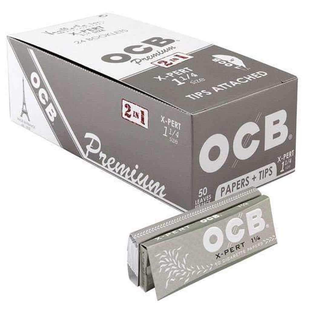 OCB Premium X-Pert 2 in 1 1 1/4 Size Papers with Tips - 50 leaves 