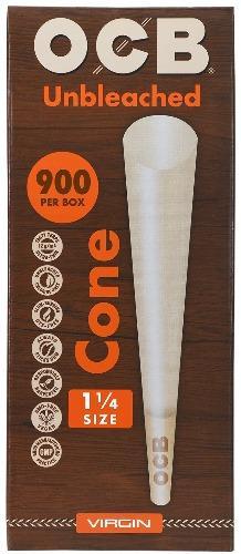 OCB - Virgin Cone Bulk - 1 1/4 - (84mm) Bulk Cone - 900 Count Flower Power Packages 