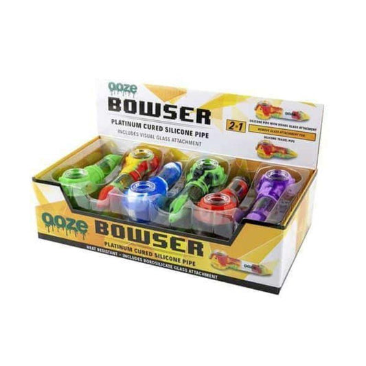 OOZE-Bowser Silicone Glass Pipe Display - 12ct at Flower Power Packages